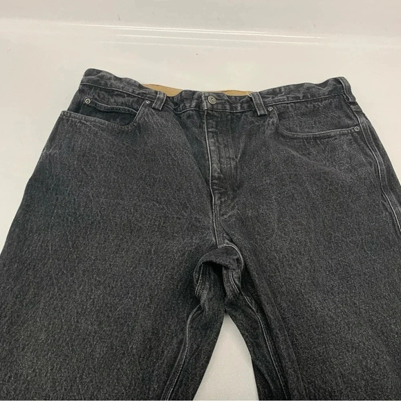 Duluth Trading Jeans Men 42x30  Black Faded Straight 100% Cotton Heavyweight‎ - Picture 7 of 12